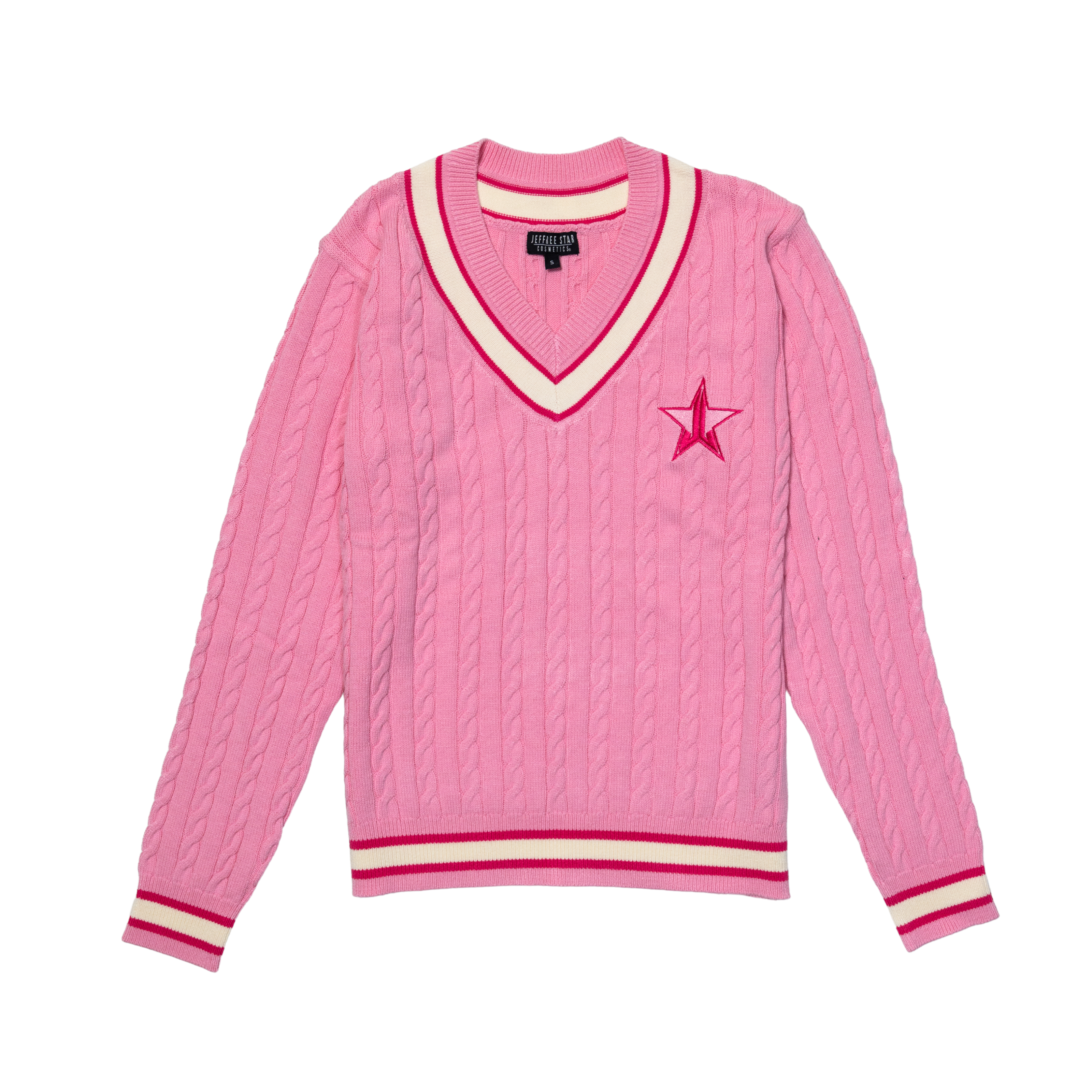 Pink Varsity Sweater view 1