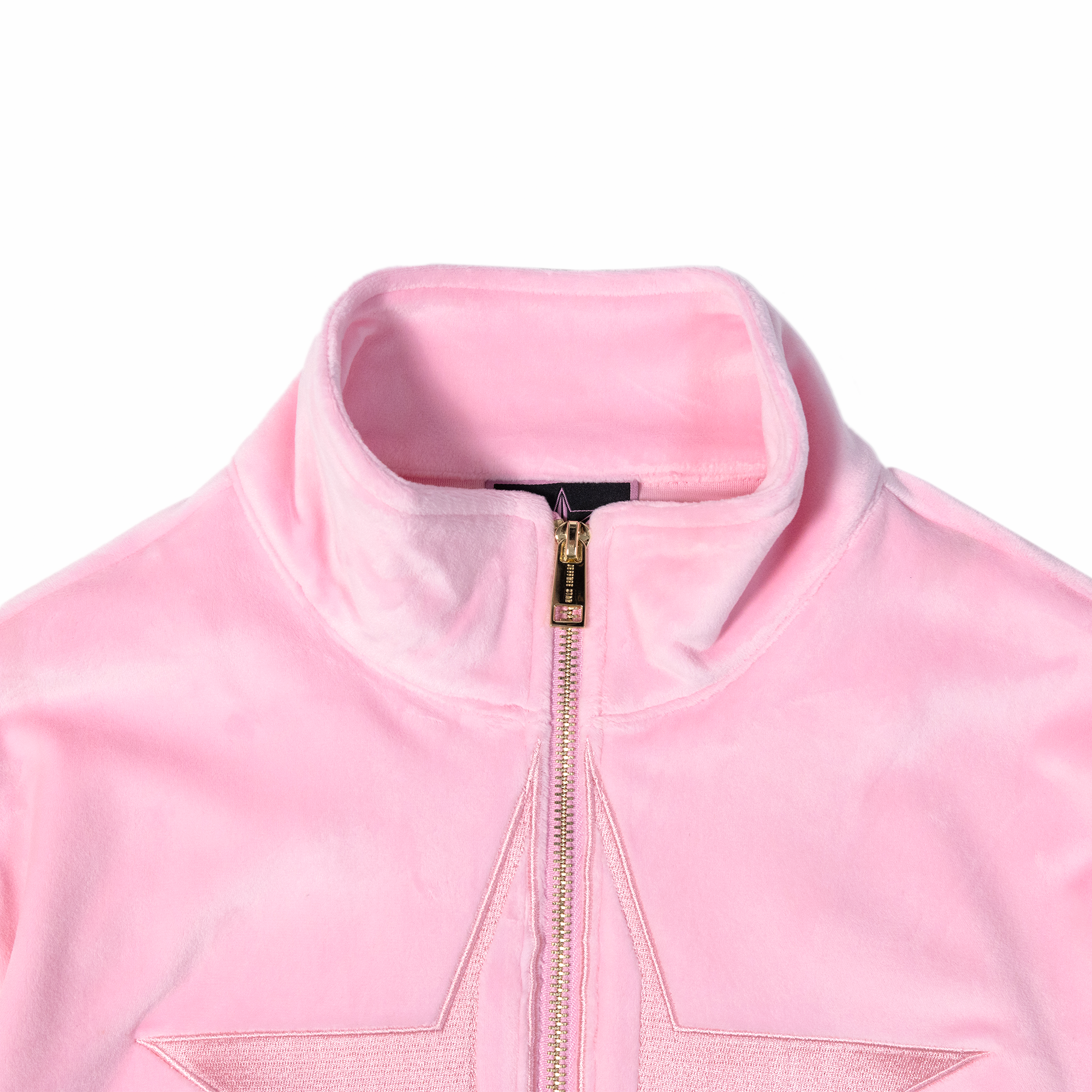 Pink Velour Zip Up Jacket