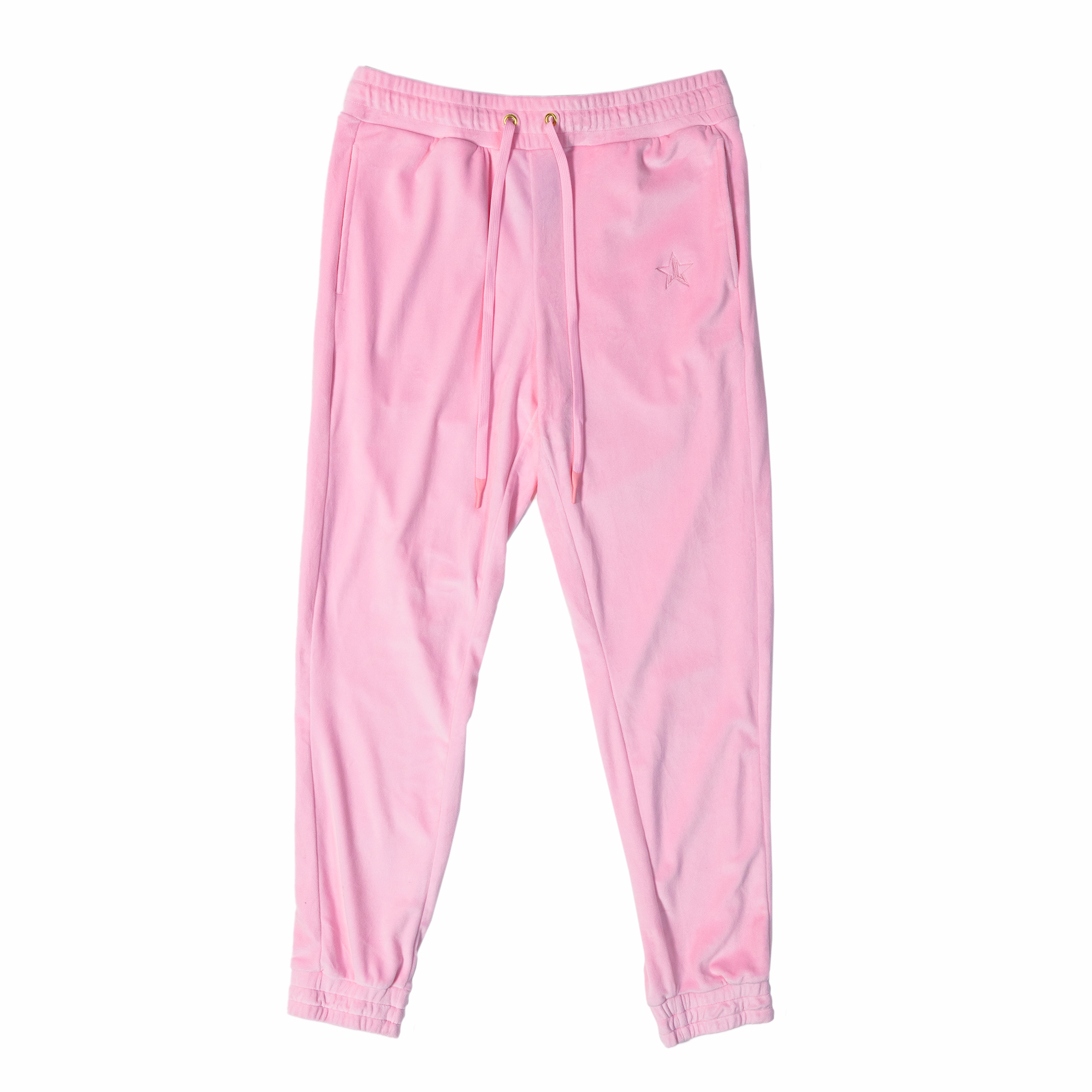 Pink Velour Joggers view 1